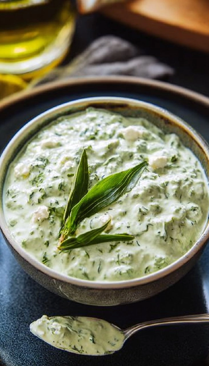 Bärlauch Dip mit Feta