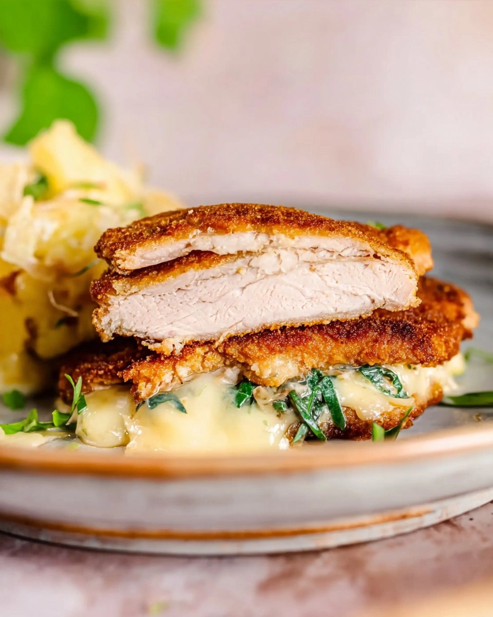 Bärlauch Schnitzel – knusprig gefüllt mit Gouda