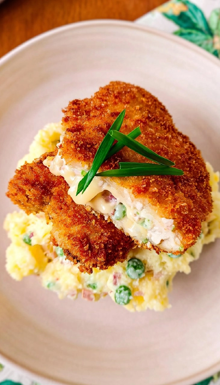 Bärlauch Schnitzel – knusprig gefüllt mit Gouda