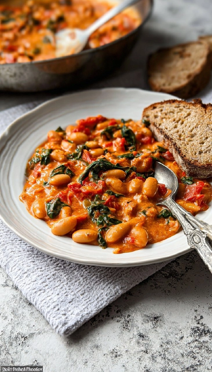 Cremige Weiße Bohnen In Tomatensauce