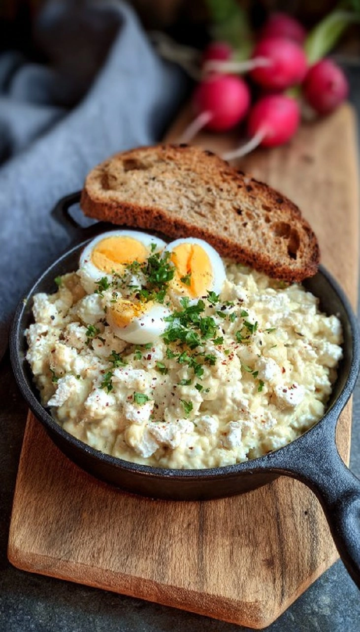 Eiersalat mit Hüttenkäse