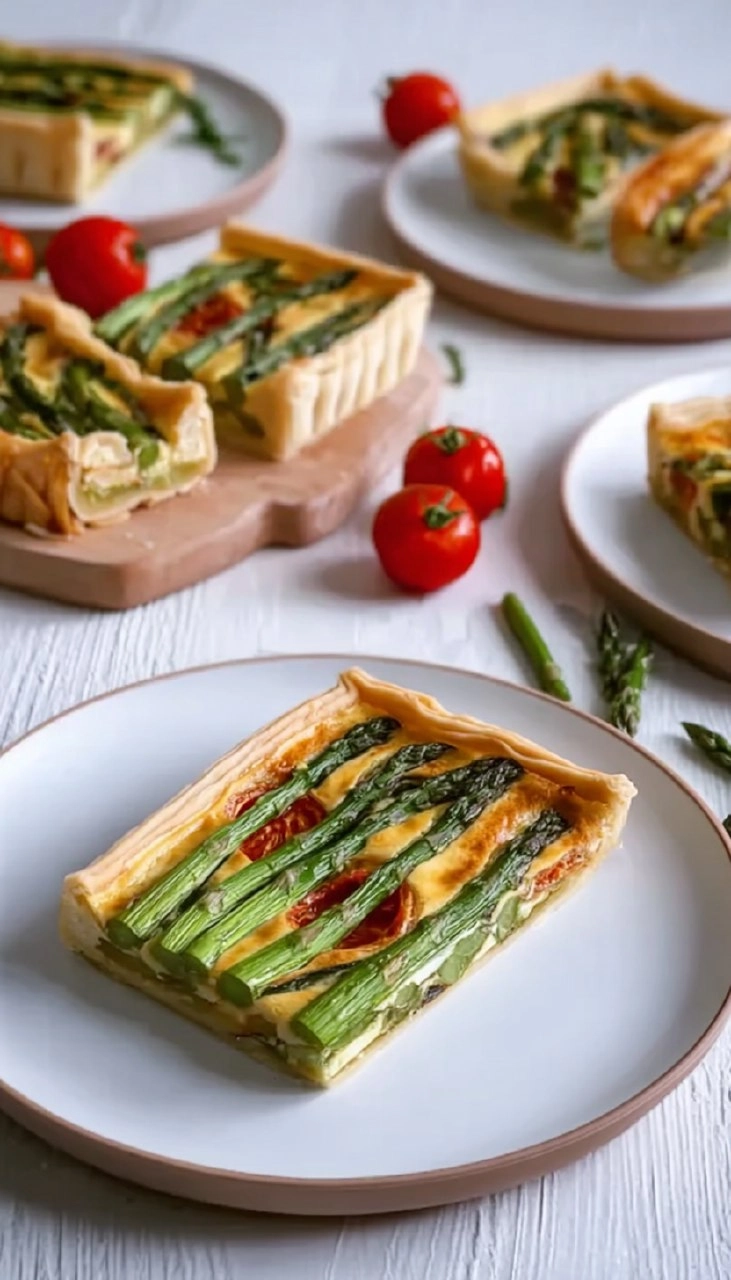Flotte Spargeltarte mit Blätterteig