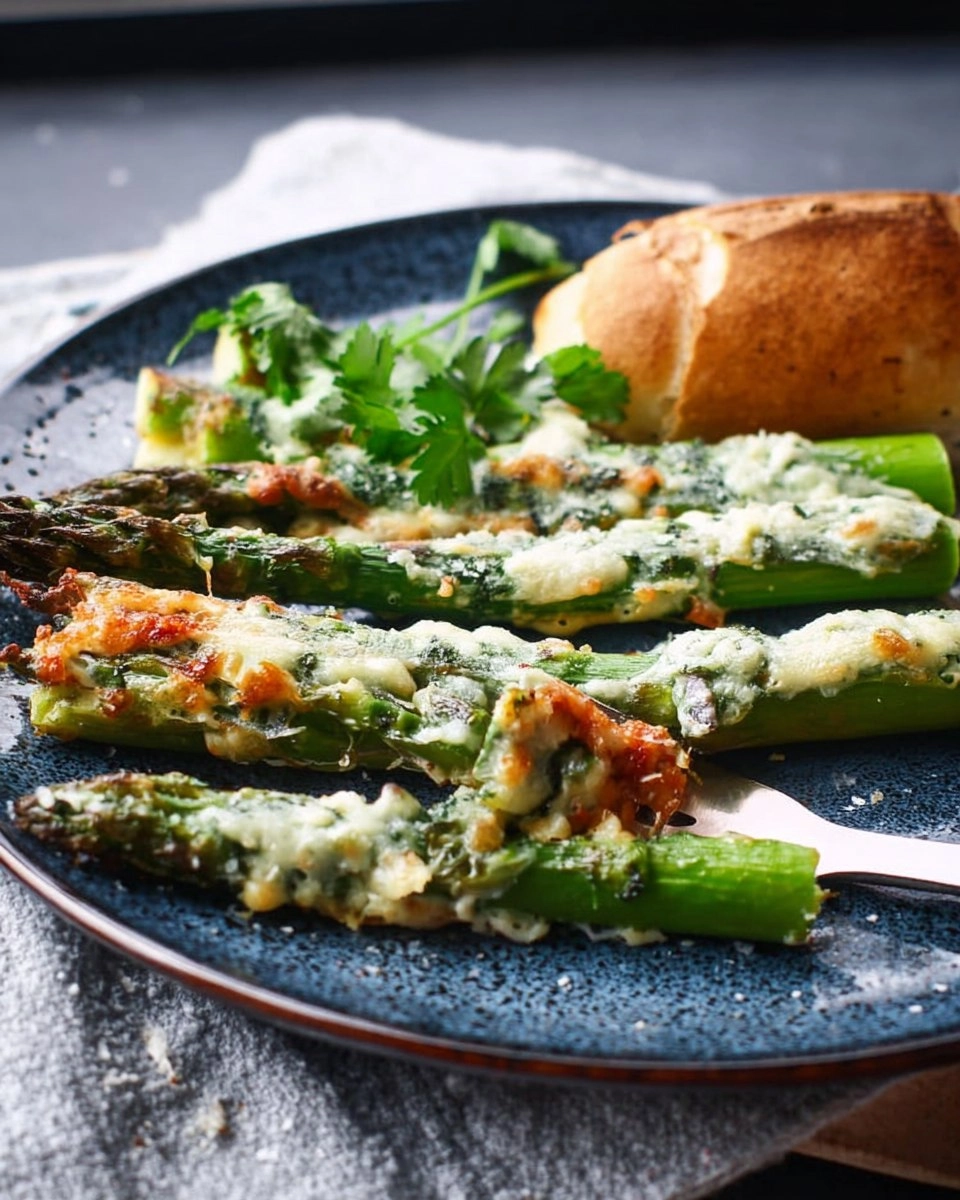 Grüner Spargel Mit Parmesan Aus Dem Backofen