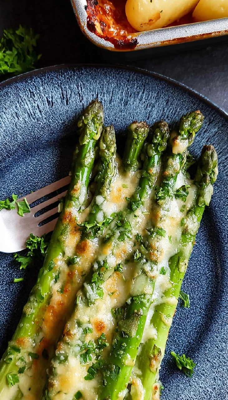 Grüner Spargel Mit Parmesan Aus Dem Backofen