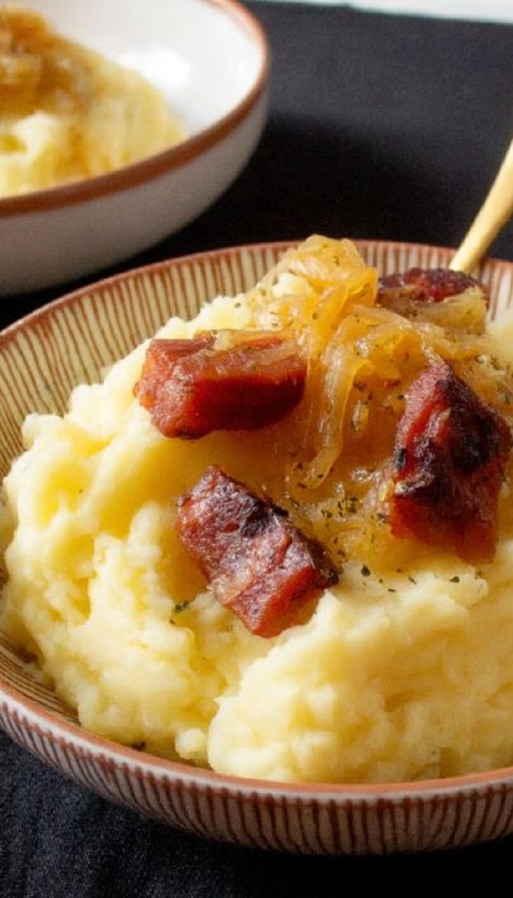 Kartoffelpüree Mit Zwiebelsauce Nach Jamie Oliver