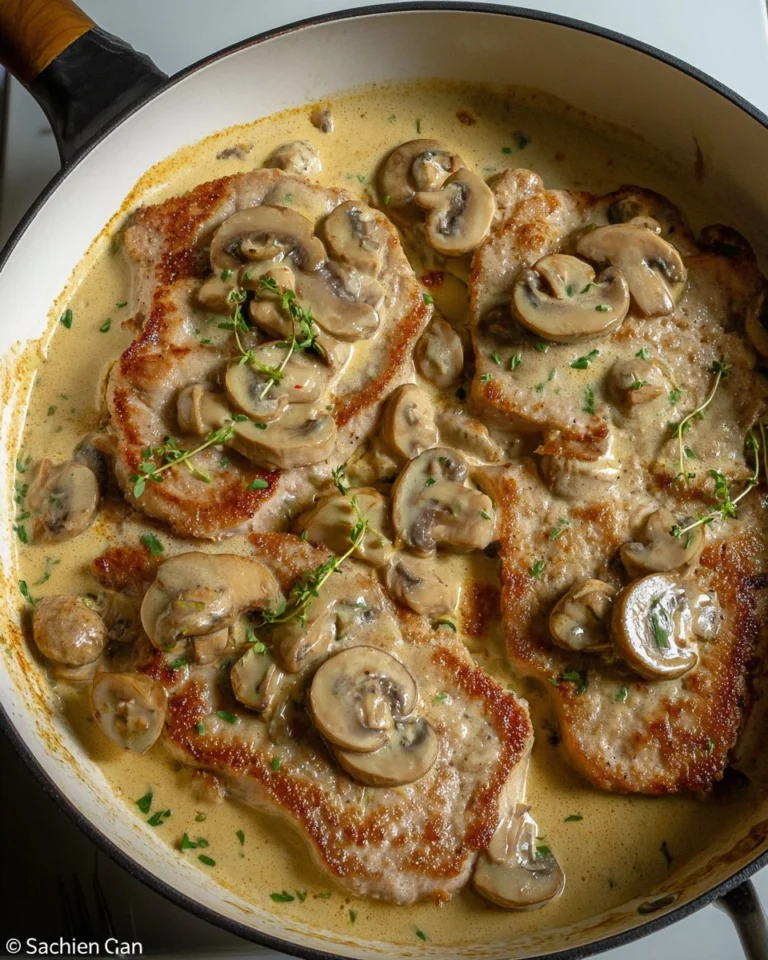 Schweineschnitzel-mit-Pilzen-Rezept