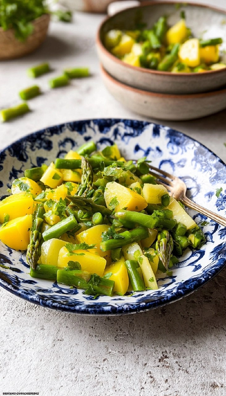 Spargel-Kartoffelsalat mit Limetten-Dressing