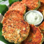Baerlauch-Kaese-Bratlinge-mit-Haferflocken-Rezept