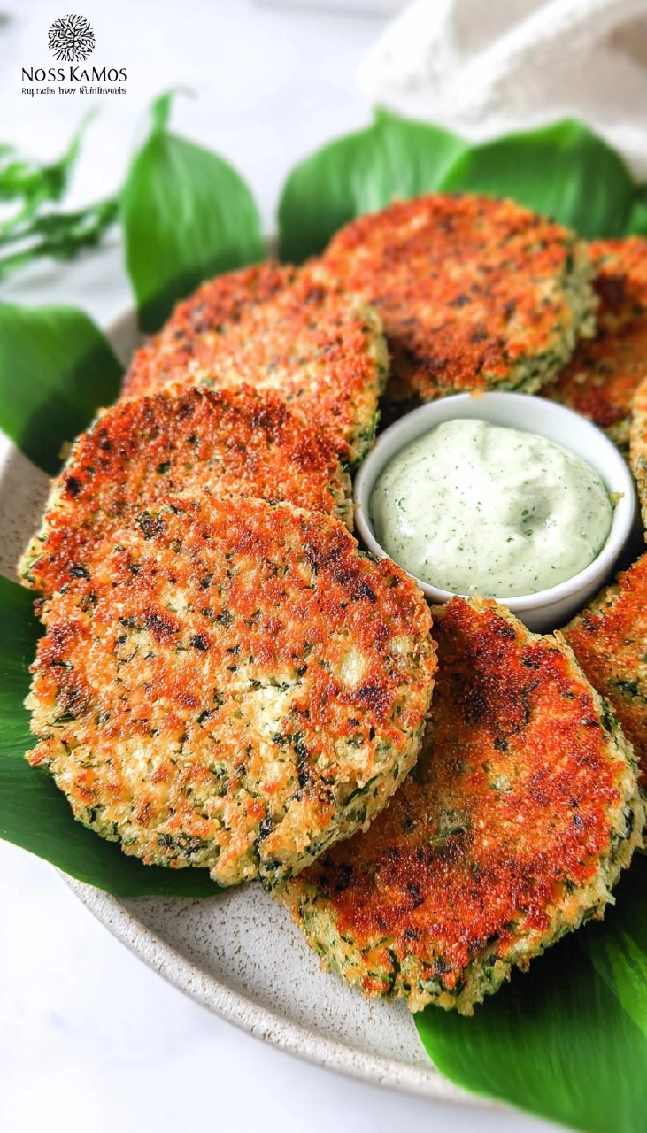 Baerlauch-Kaese-Bratlinge-mit-Haferflocken-Rezept