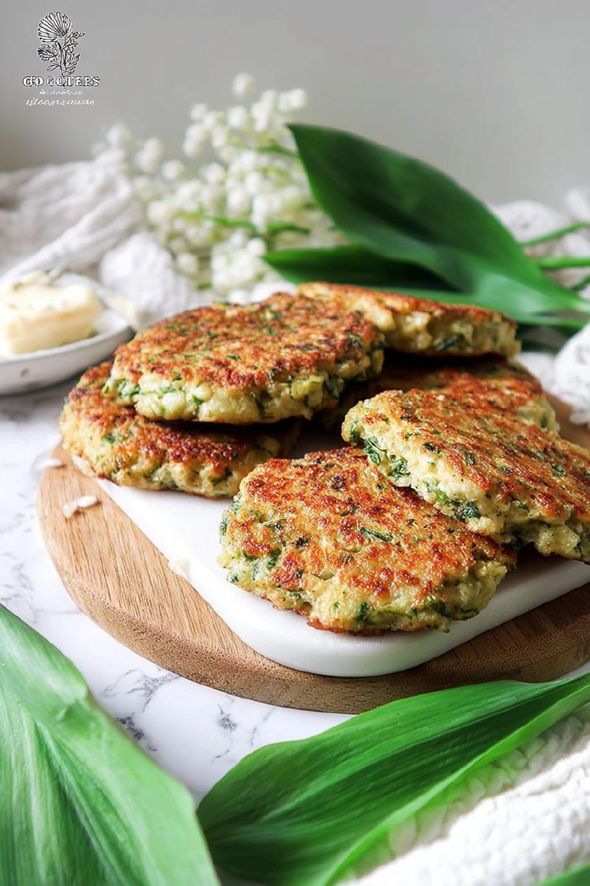 Bärlauch-Käse-Bratlinge mit Haferflocken