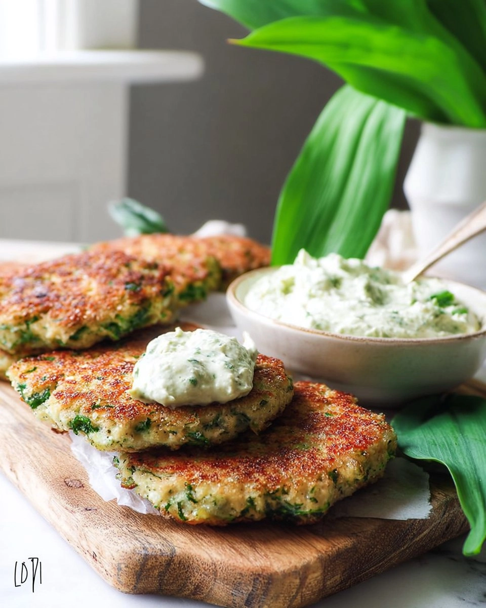 Bärlauch-Käse-Bratlinge mit Haferflocken