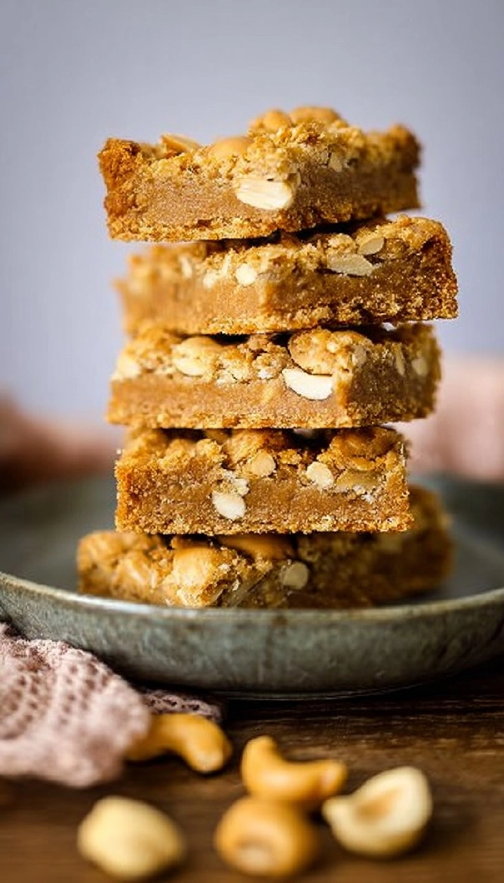 Erdnussriegel mit Miso-Shortbread