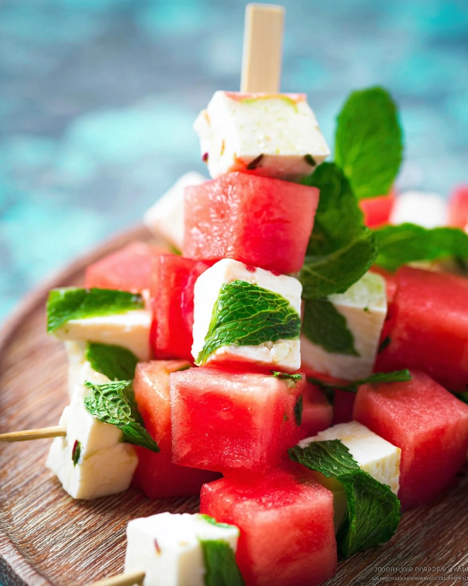 Melonen-Spieße Fingerfood mit Feta