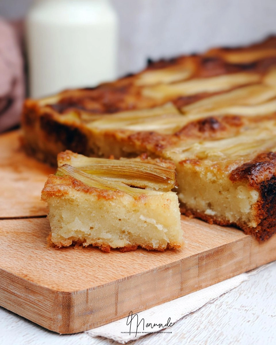 Rhabarber-Mosaikkuchen mit Vanille und Mandel
