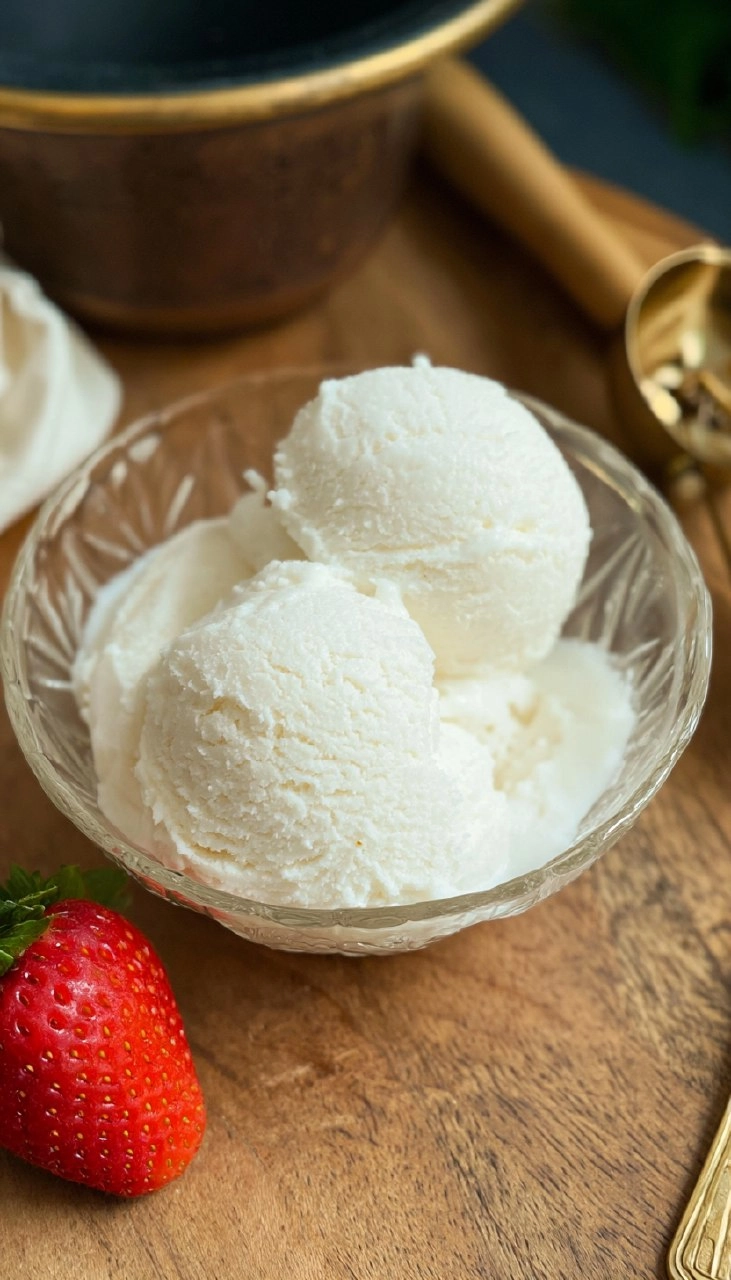 Veganes Vanilleeis