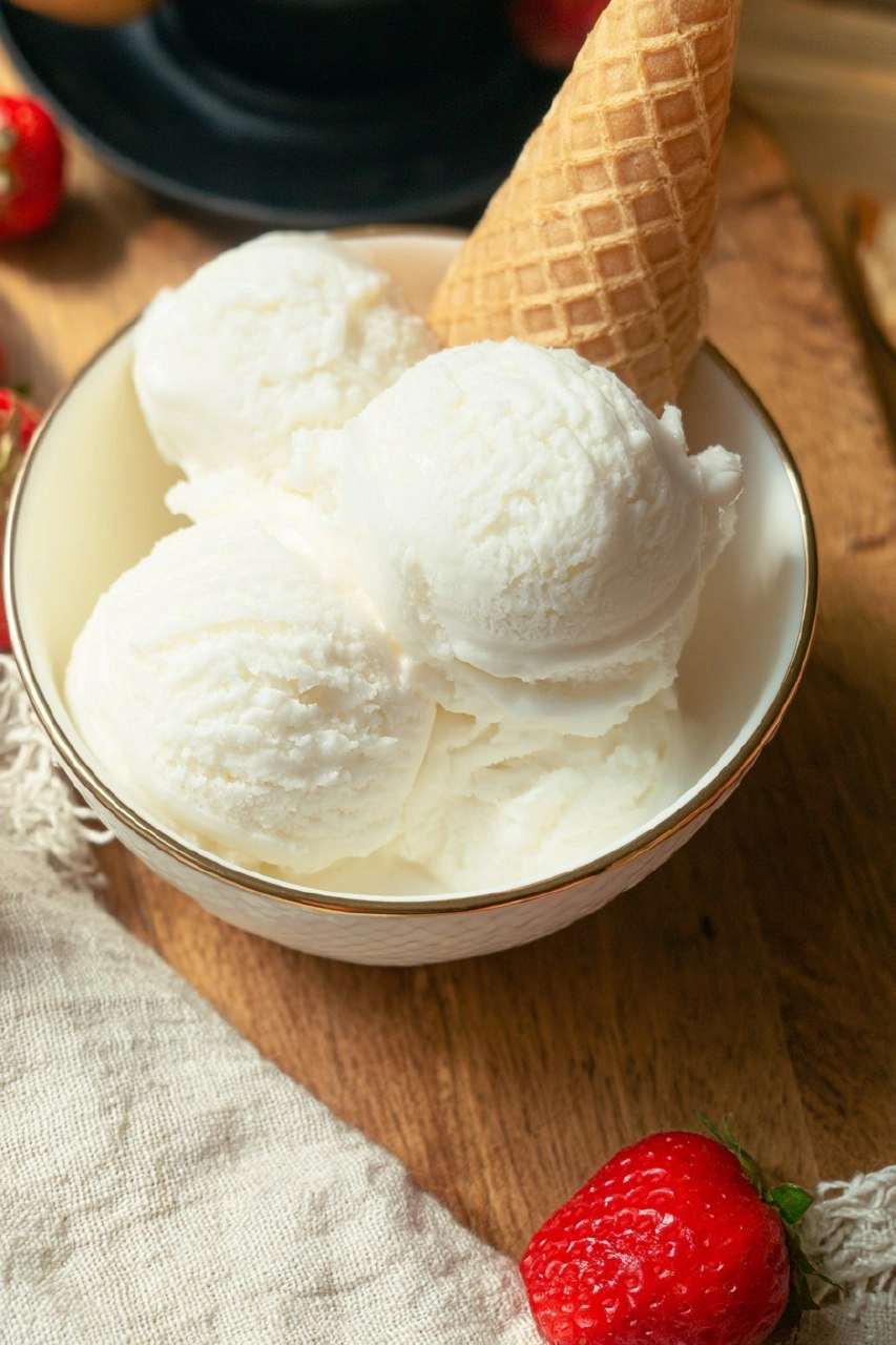 Veganes Vanilleeis