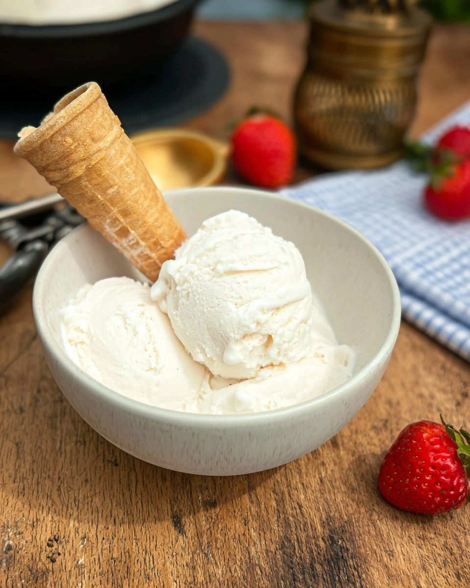Veganes Vanilleeis